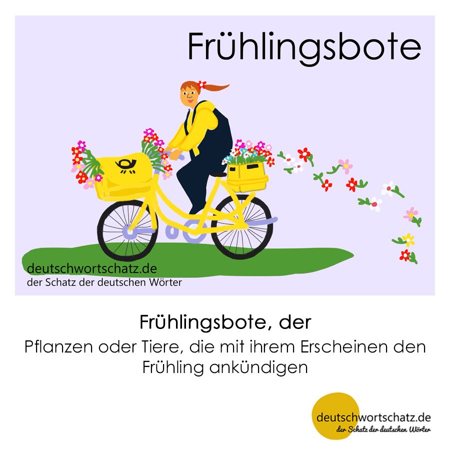 Frühlingsbote - Wortschatz mit Bildern lernen - Deutsch lernen