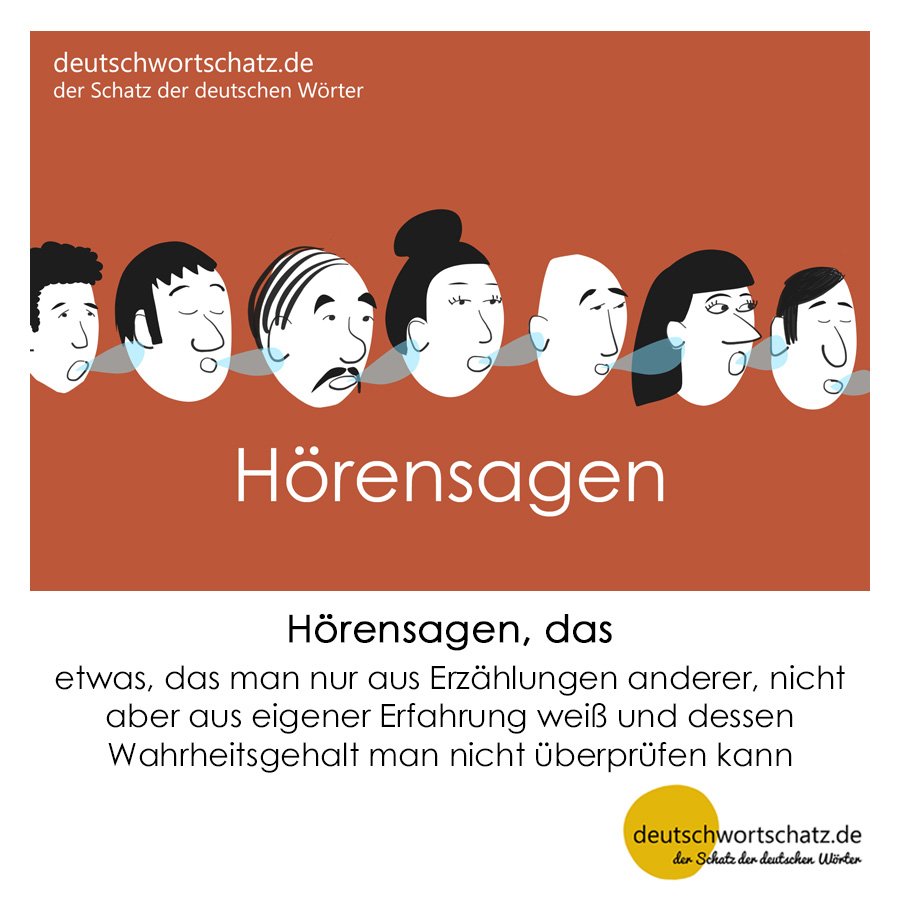 Hörensagen - Wortschatz mit Bildern lernen - Deutsch lernen