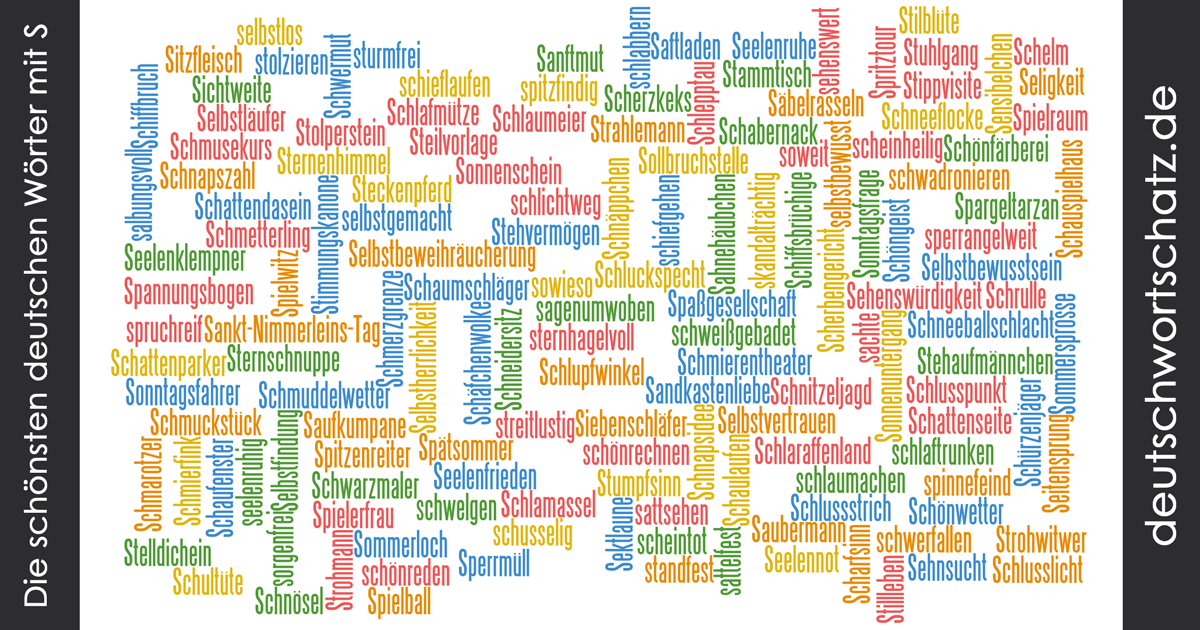 Deutsche Wortschätze mit S - schöne deutsche Wörter mit S
