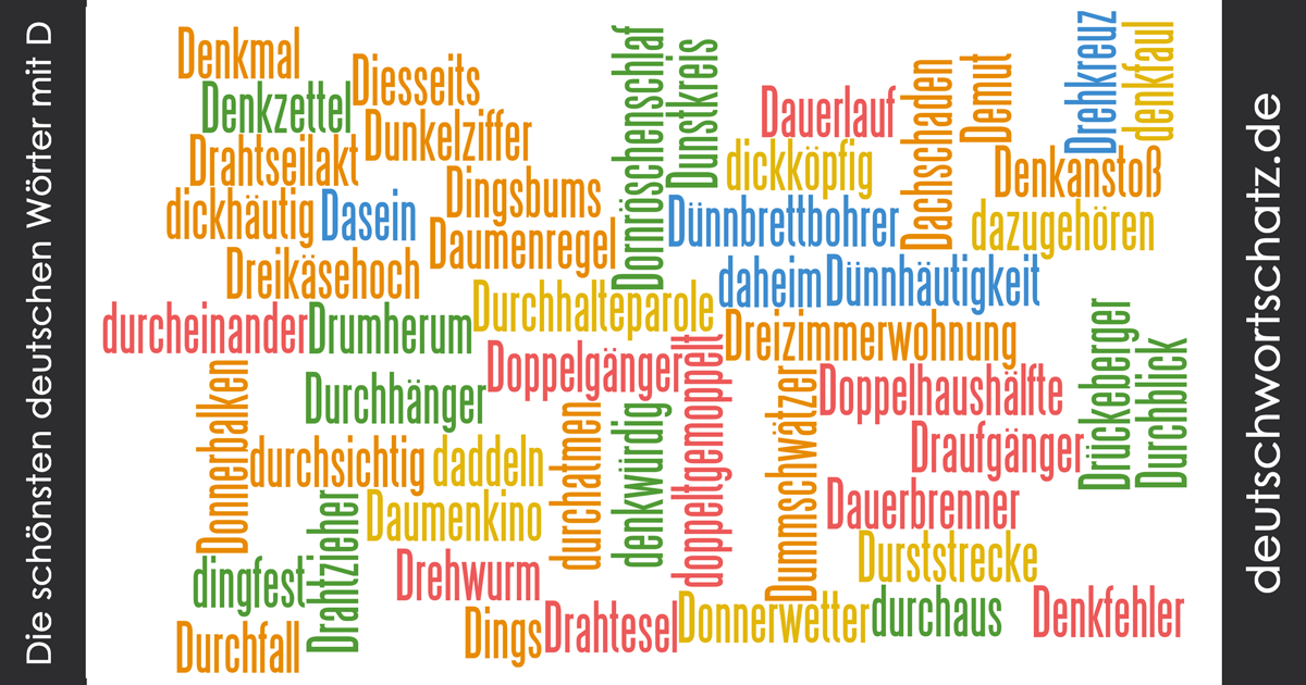 Schöne deutsche Wörter mit D - Deutsch Wortschatz - schönste Wörter - Deutsch lernen - liebe Deutsch