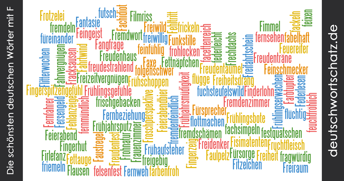 Schöne deutsche Wörter mit F - Deutsch Wortschatz - schönste Wörter - Deutsch lernen - liebe Deutsch