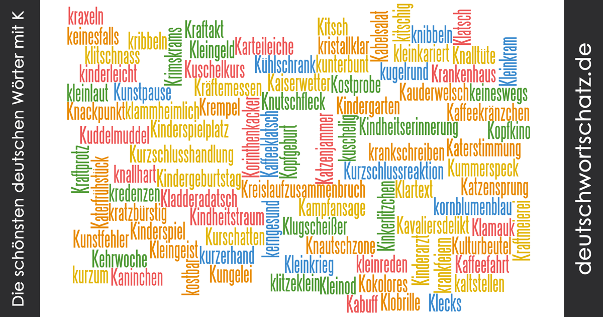 Schöne deutsche Wörter mit K - Deutsch Wortschatz - schönste Wörter - Deutsch lernen - liebe Deutsch