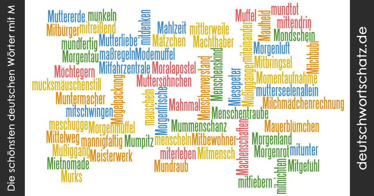  Schöne deutsche Wörter mit M - Deutsch Wortschatz - schönste Wörter - Deutsch lernen - liebe Deutsch