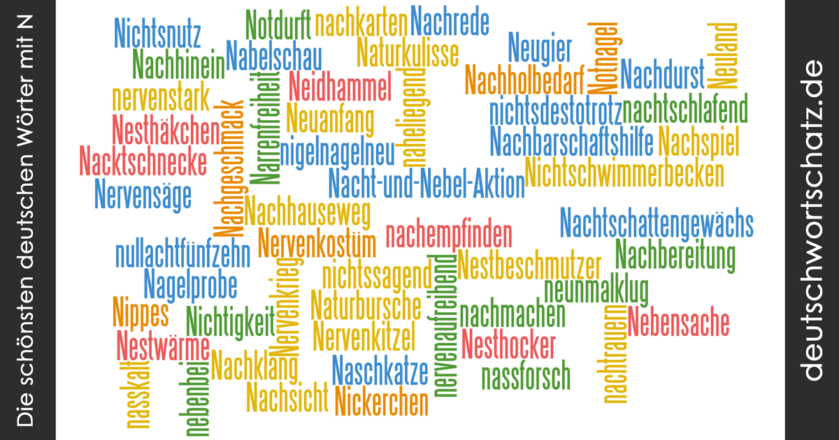 Schöne deutsche Wörter mit N - Deutsch Wortschatz - schönste Wörter - Deutsch lernen - liebe Deutsch