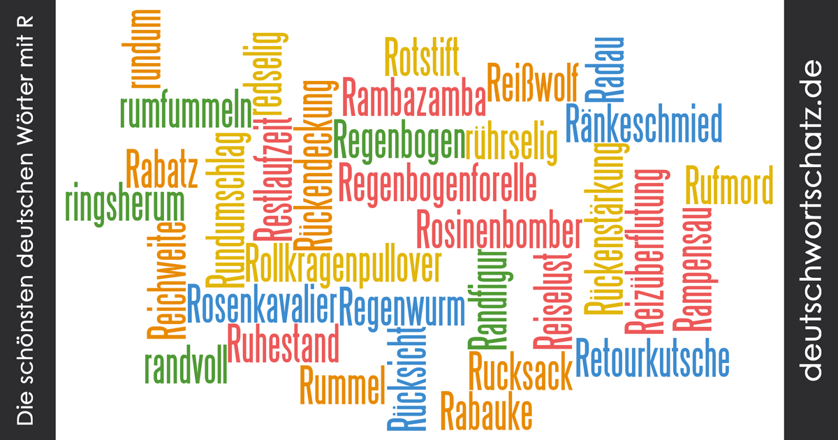 Schöne deutsche Wörter mit R - Deutsch Wortschatz - schönste Wörter - Deutsch lernen - liebe Deutsch