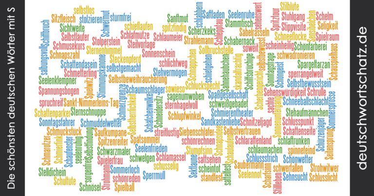 Deutsche Wortschätze mit S - schöne deutsche Wörter mit S