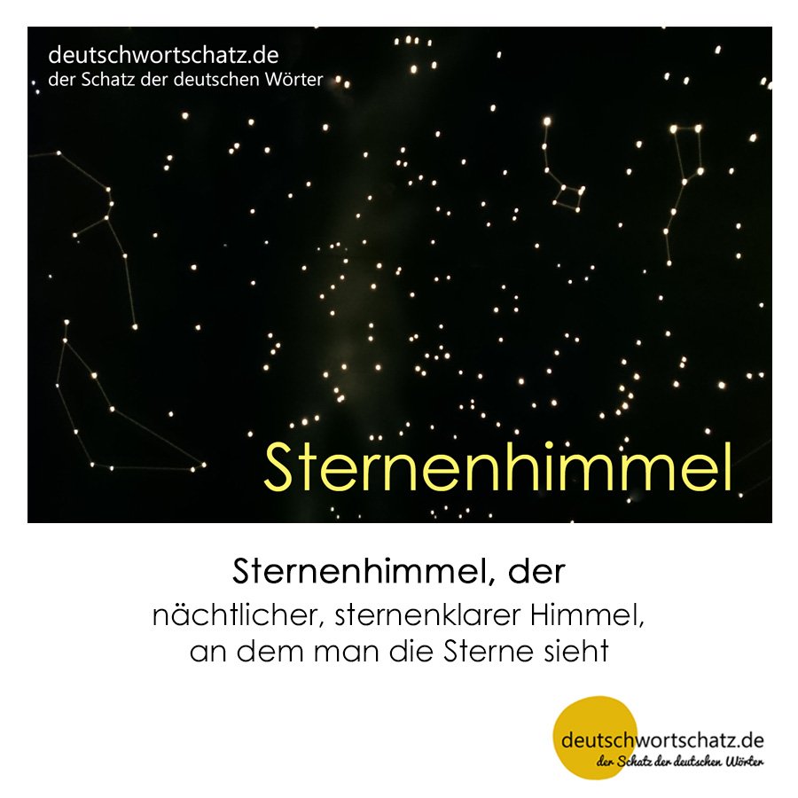 Sternenhimmel - Wortschatz mit Bildern lernen - Deutsch lernen