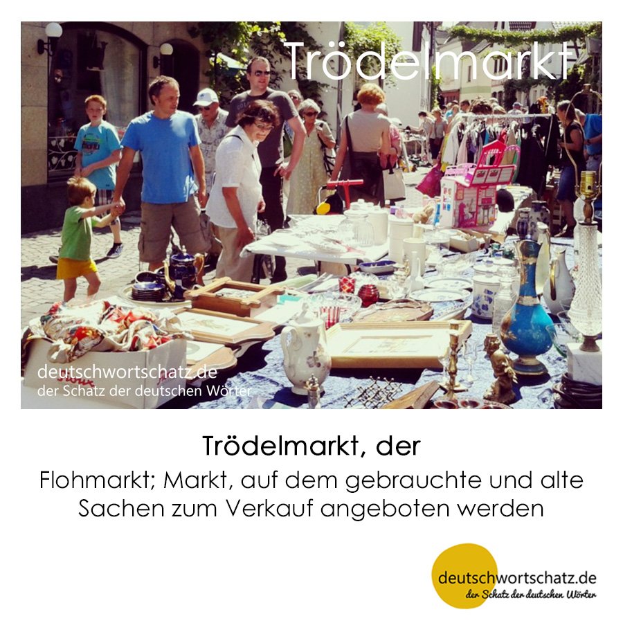 Trödelmarkt - Wortschatz mit Bildern lernen - Deutsch lernen