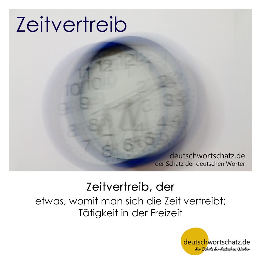 Zeitvertreib - Wortschatz mit Bildern lernen - Deutsch lernen