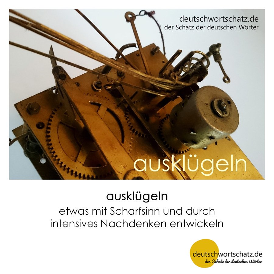 ausklügeln - Wortschatz mit Bildern lernen - Deutsch lernen 