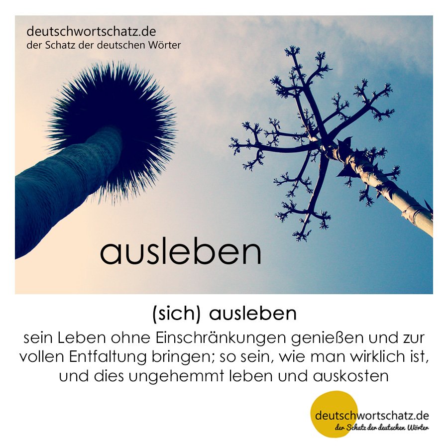 ausleben - Wortschatz mit Bildern lernen - Deutsch lernen