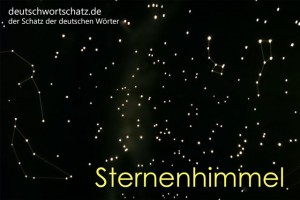 Sternenhimmel - Deutsch Wortschatz - Wortschatzbilder